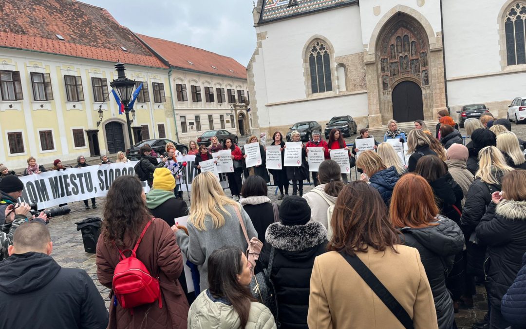 Održana javna akcija “Sigurne na radnom mjestu, slobodne od zlostavljanja!”