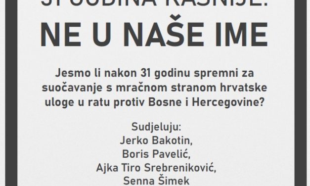 Akcija “31 godina od ratnog zločina u Ahmićima – ne u naše ime”